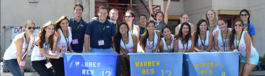 Students with blue moving bins (2018, Pre-Covid19)