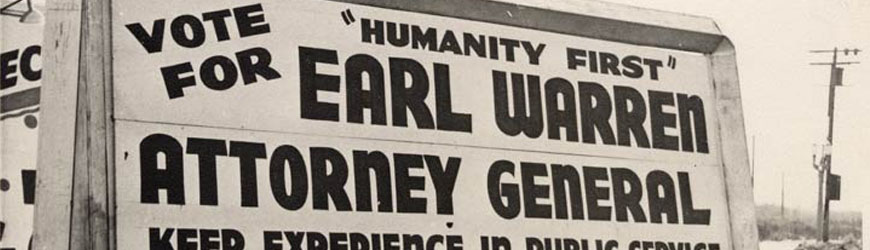 Earl Warren campaign billboard